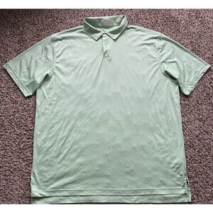 Peter Millar Featherweight Polo Shirt Mens 2XL Green Performance Golf Preppy